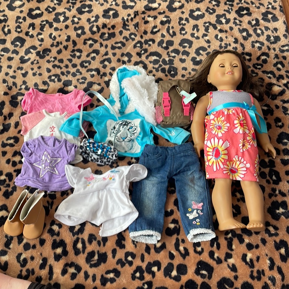 Lot of American girl doll, outfits and accessories